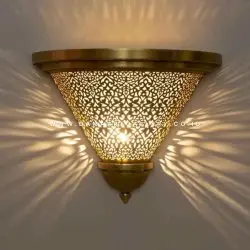 Lampu Dinding Maroko Bahan Kuningan